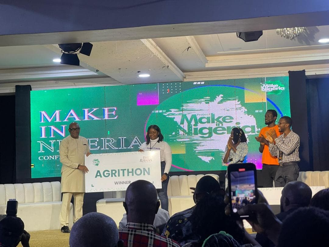 Aquatrack wins the Make in Nigeria (The Fusion) Agrithon for its digital impact in agriculture.