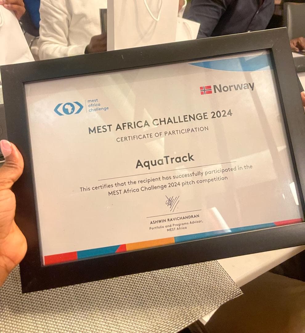 Aquatrack is recognized as a leading innovator in the African tech ecosystem by MEST Africa.